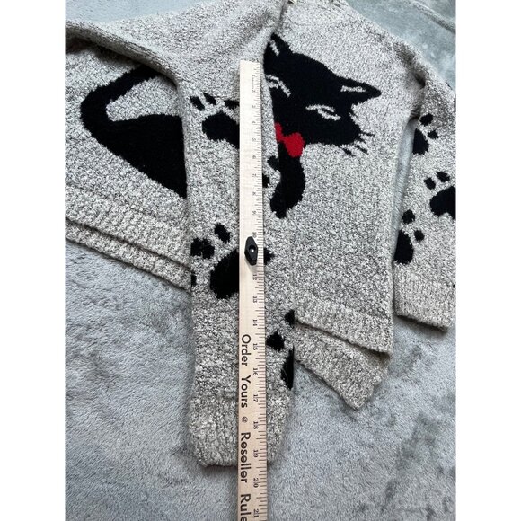 Black Cat Knit Sweater By Poof Excellence - Womens Small Acrylic/Polyester Blend - Picture 6 of 11